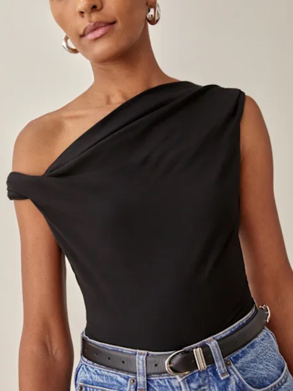 Reformation Cello Knit Top Black XS